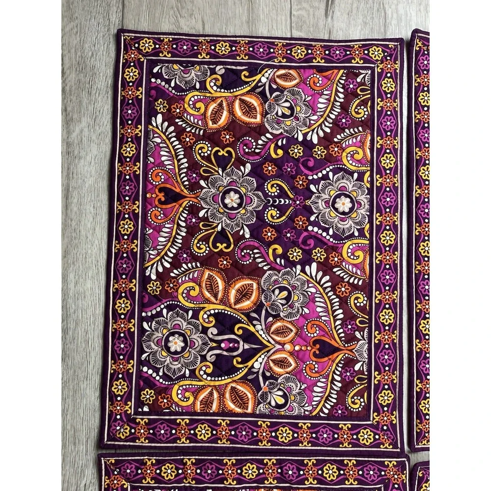 Vera Bradley Quilted Placemats (4) Set Safari Sunset NWOT